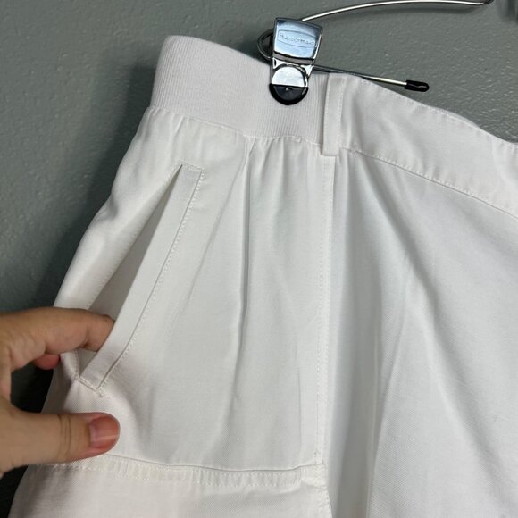 NWOT Soft Surroundings Women's Flowy Cargo Shorts White Breathable Light Plus 3X - Picture 4 of 9